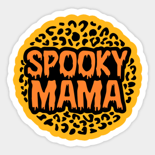 Best gift for halloween Spooky Mama Trick or treat scarry pumpkin with bats Sticker